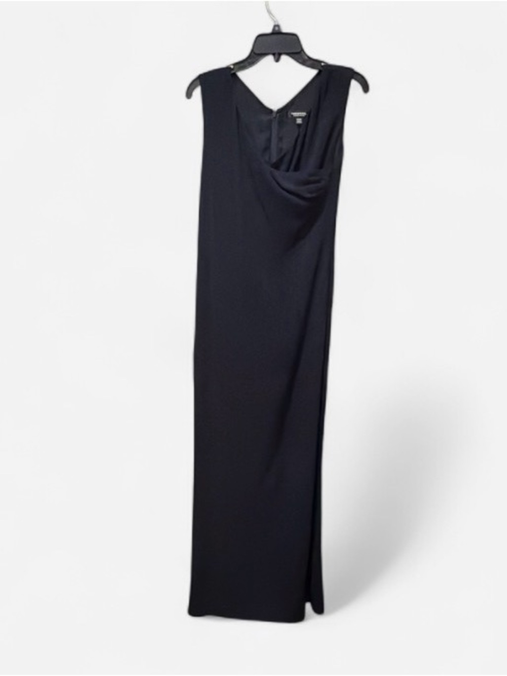 Emanuel Ungaro Black Draped Sleeveless Maxi Dress